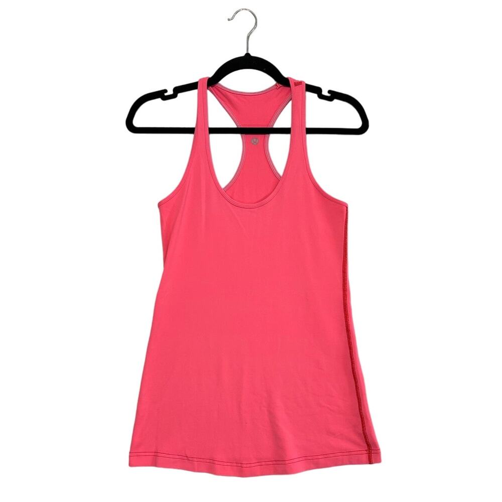 Lululemon Racerback Tank Top Women's Sz 2 Pink Activewear Yoga Stretch Casual